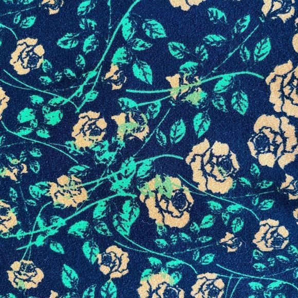 🎃LULAROE Fall Rose Vine Pumpkin Pattern T-Shirt Dress Hi-Low Women’s Medium [M] - Picture 5 of 7